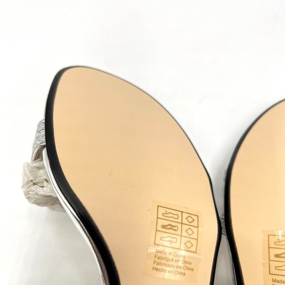 Touch Ups Womens‎ 7M Maisie Silver Low Kitten Heels Dress Sandals Shoes 4473M - Picture 9 of 13